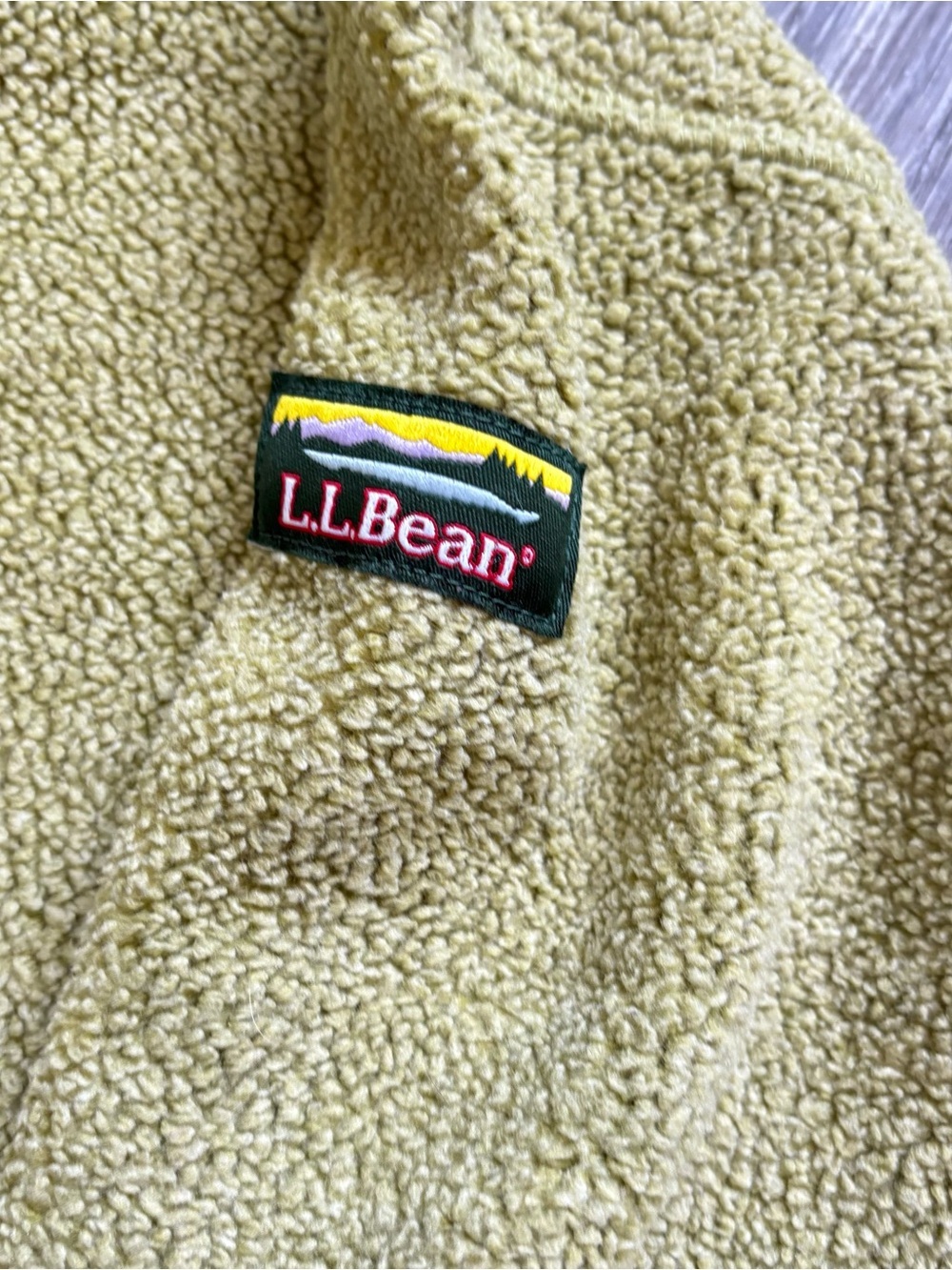 VTG ll bean tumbled fleece pullover hoodie - Picture 2 of 4
